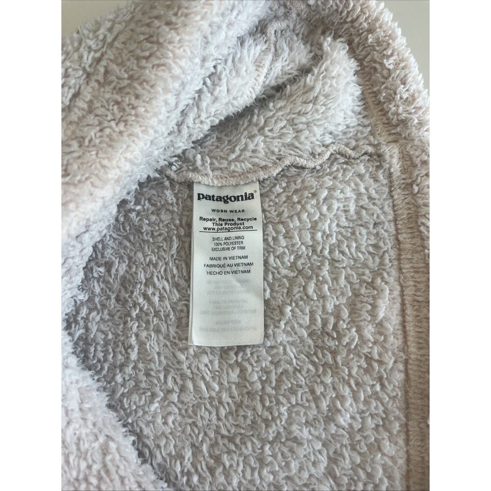 Patagonia Los Gatos Fleece Sweater Beige 1/4 Zip Pullover Women XS Mock Neck - Picture 10 of 10